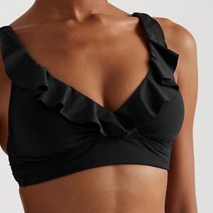 Ralph Lauren Black Ruffle Bikini top